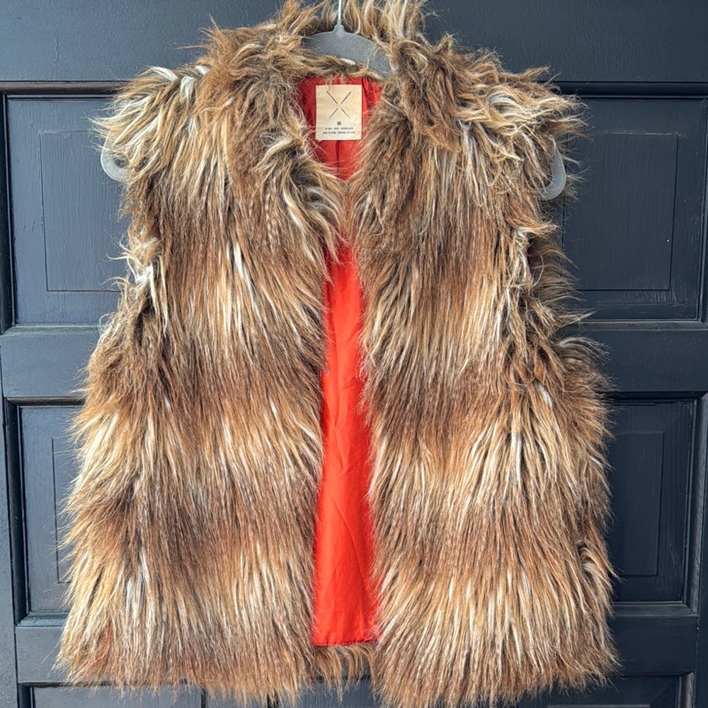 Faux Fur Brown Vest (Pins & Needles)